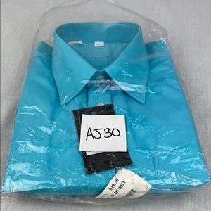 Boys Emme Uno Blue Dress Shirt Size 20 Husky